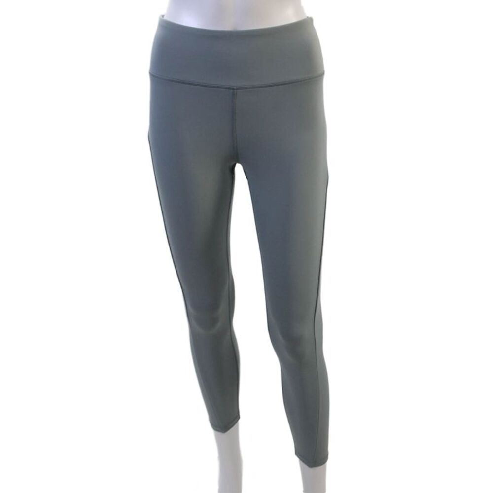 PE Nation Women Ankle Leggings Gray 78% Recycled Polyester Zip Size M